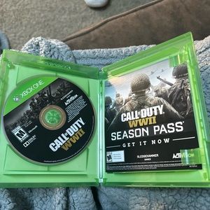 Call of Duty WW2 for Xbox One. It was used once like new.
